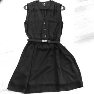 H&M Black Dress with Gold Accents